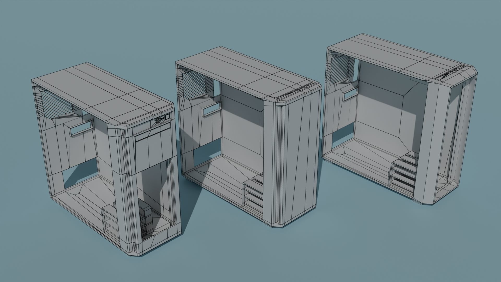 Computer Parts Low-poly 3D model_3