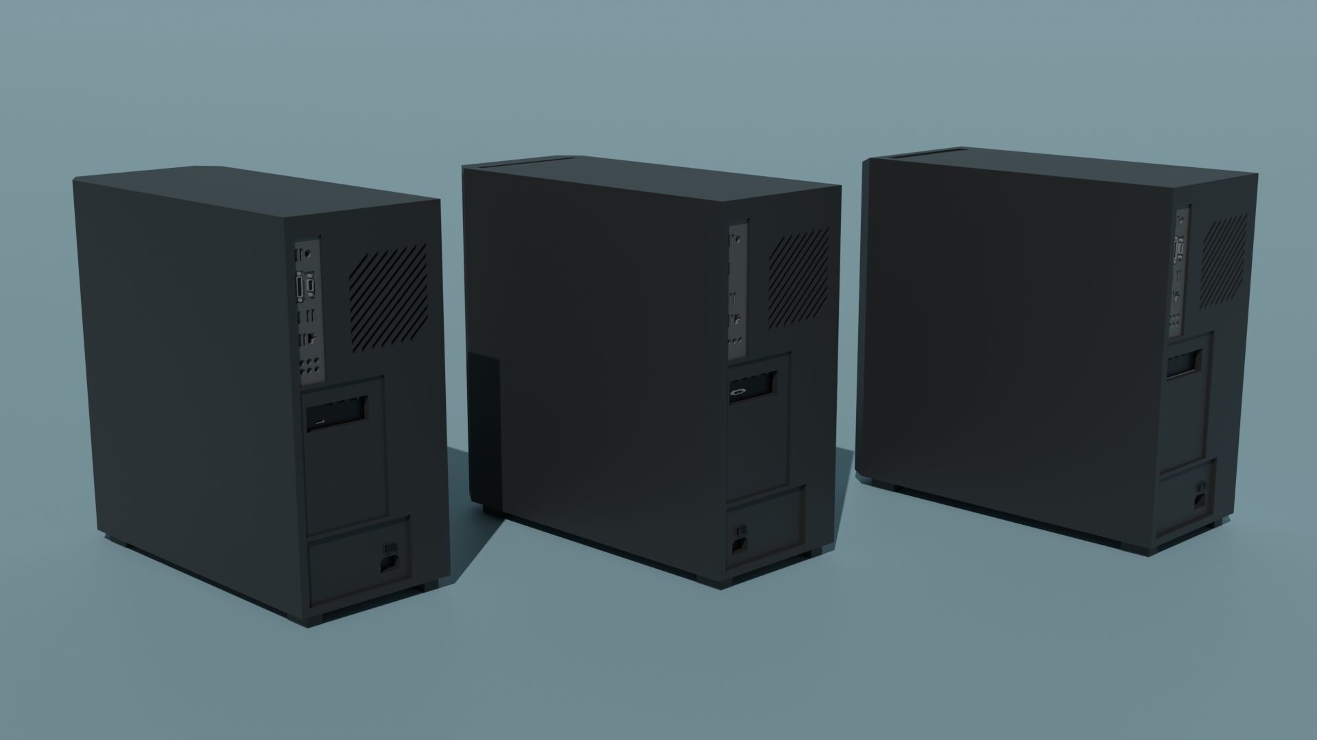 Computer Parts Low-poly 3D model_2