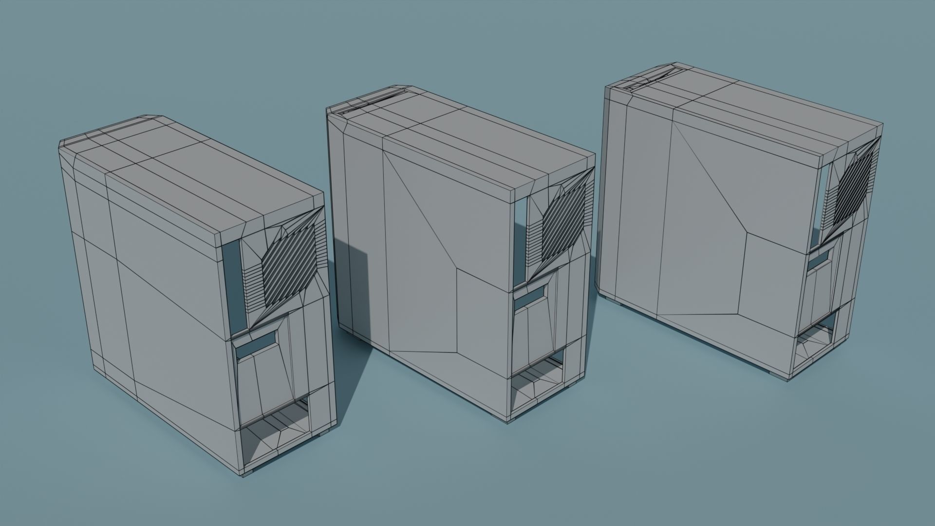 Computer Parts Low-poly 3D model_4