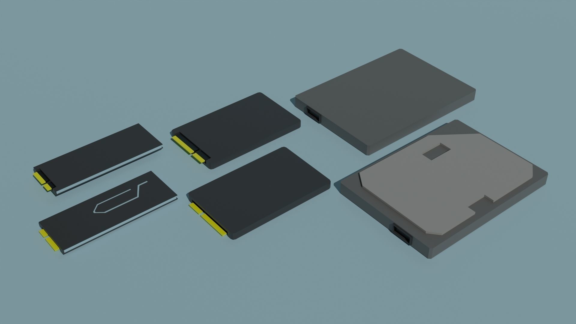 Computer Parts Low-poly 3D model_15