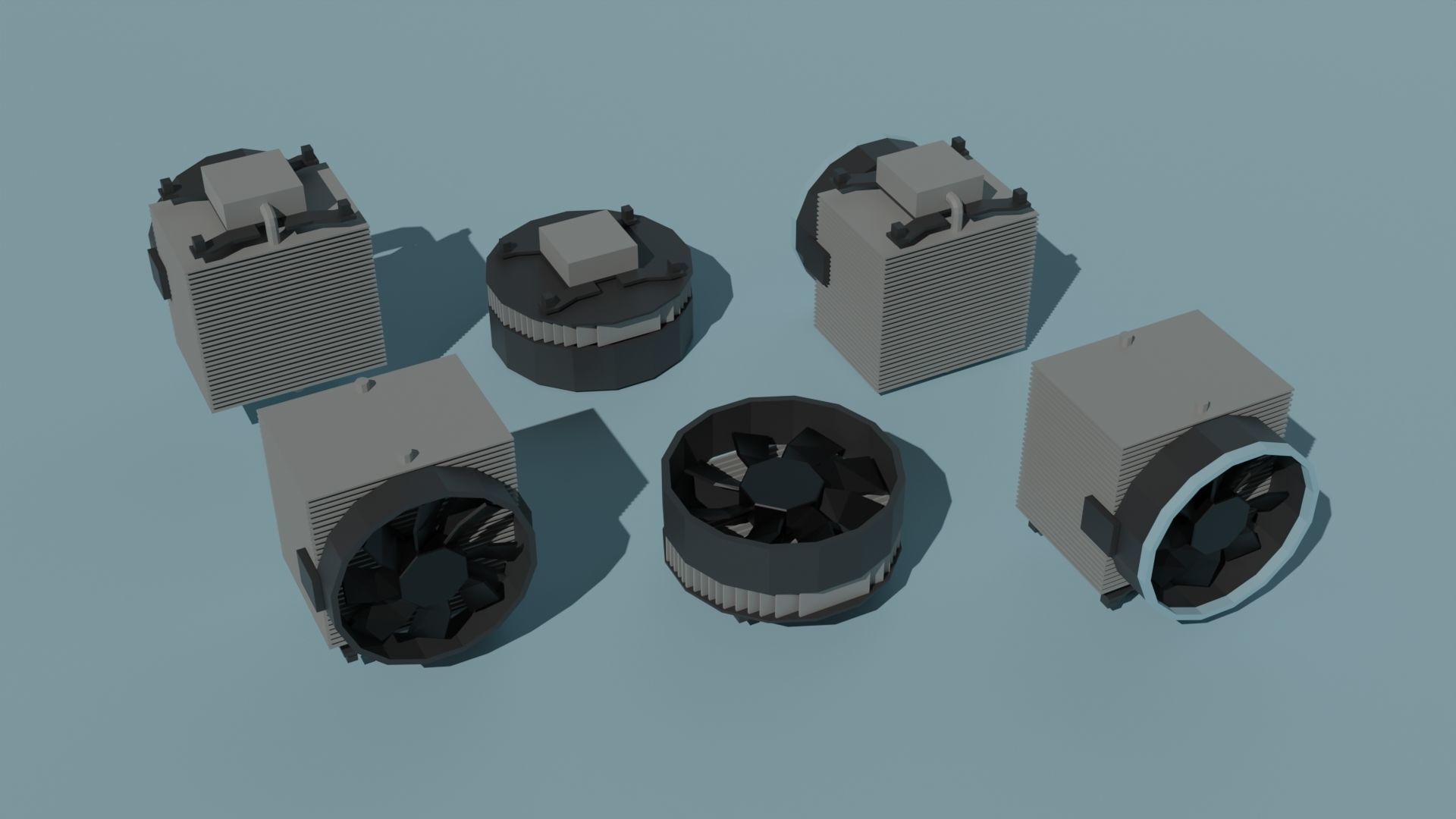 Computer Parts Low-poly 3D model_9