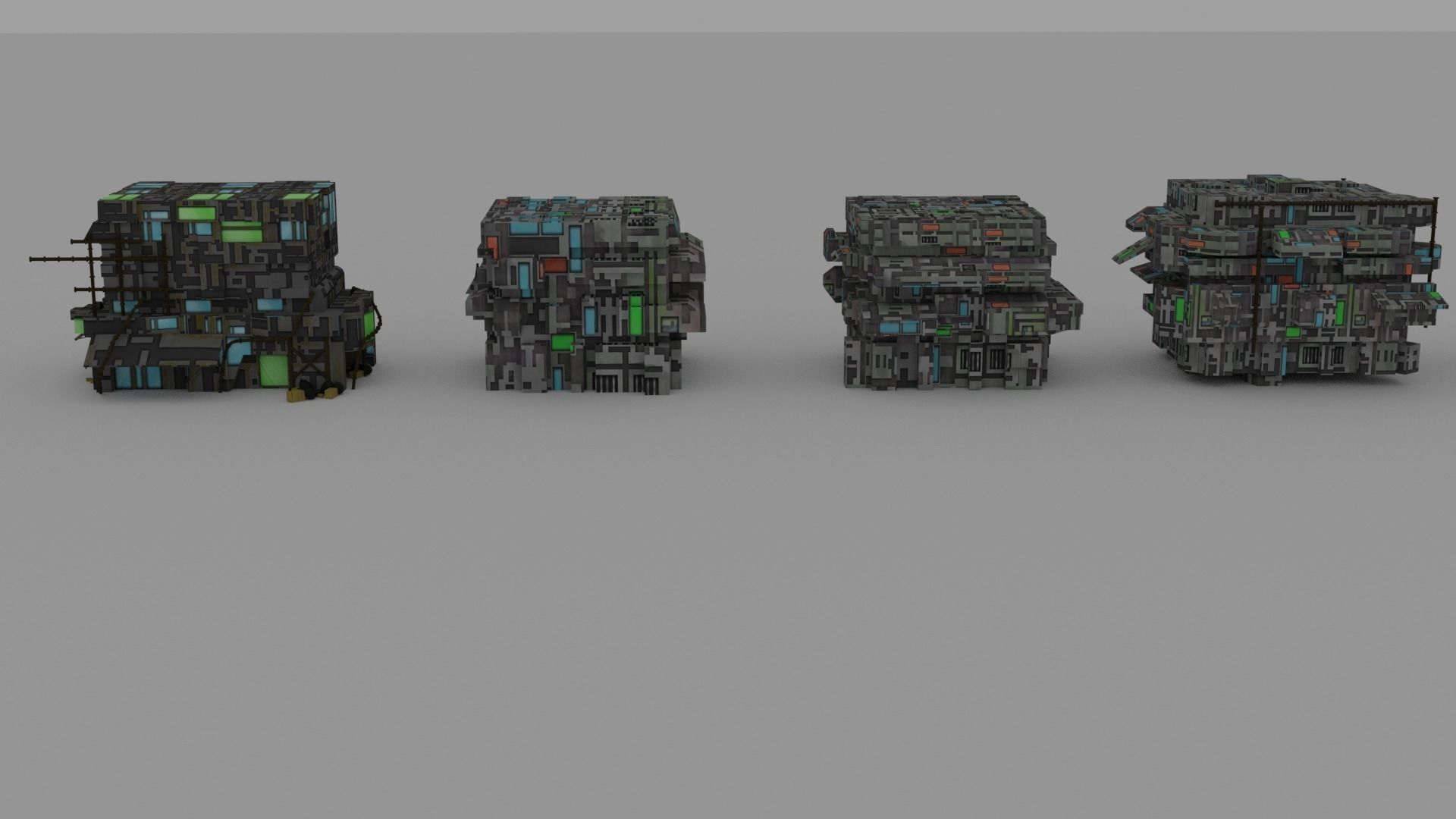 Cyberpunk Asset  Free low-poly 3D model_2