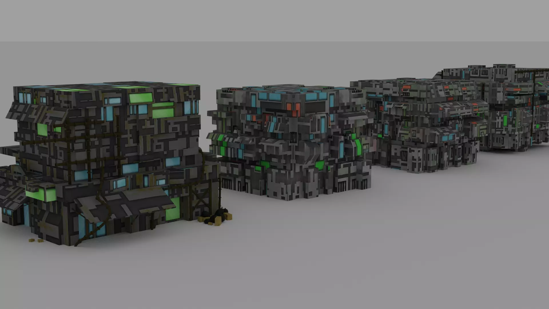 Cyberpunk Asset  Free low-poly 3D model_0