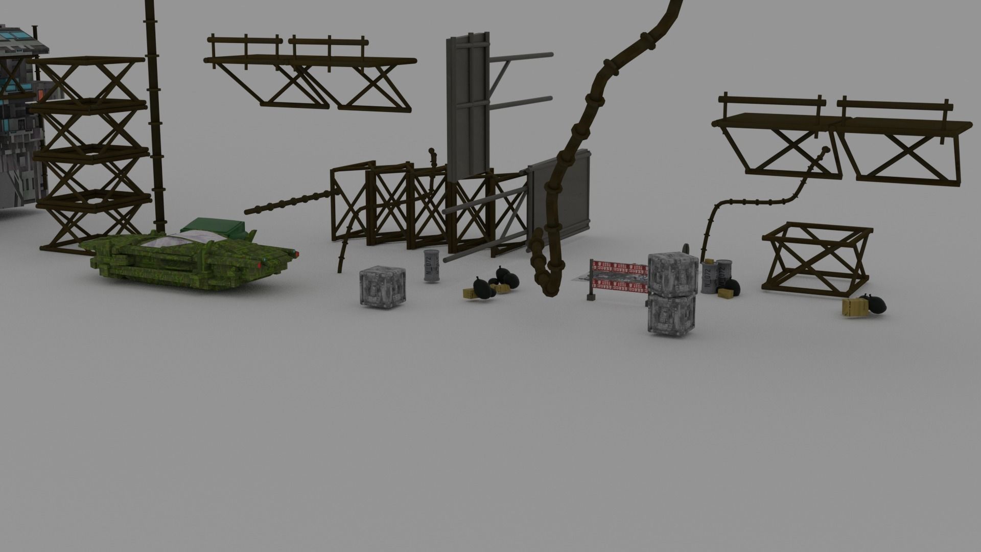 Cyberpunk Asset  Free low-poly 3D model_4