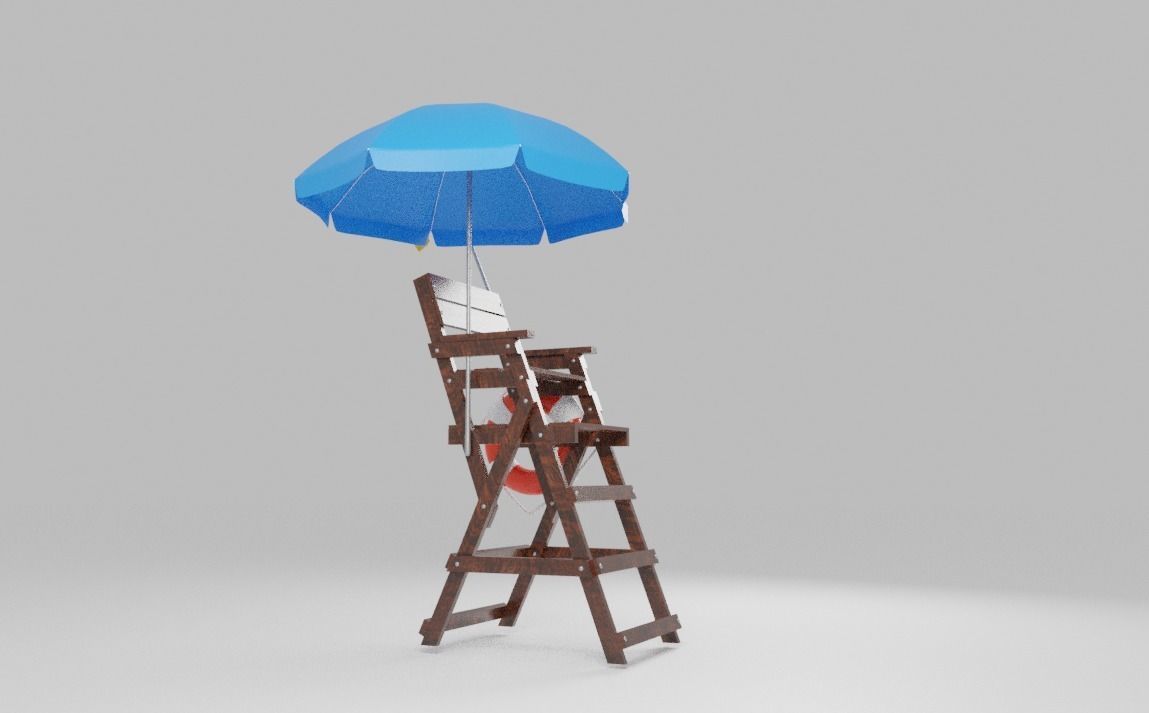 Lifeguard Chair 3D model_1