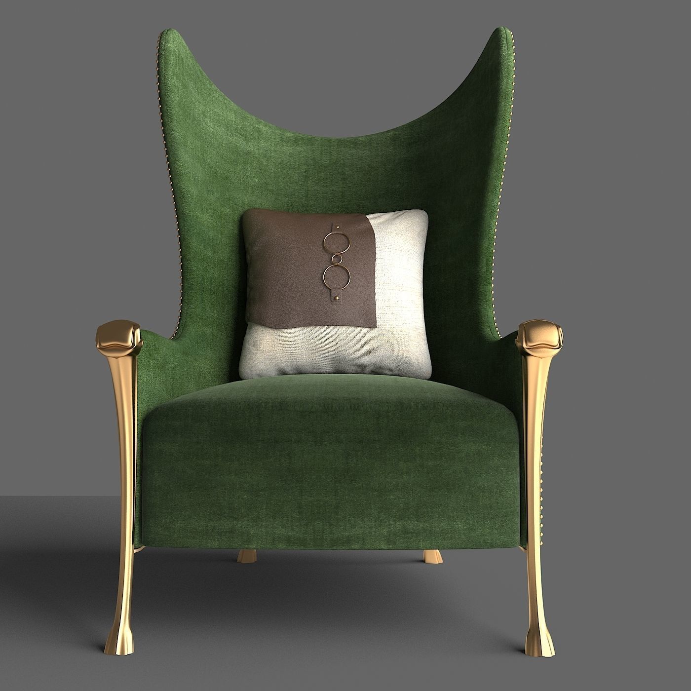 Armchair Classic 3D model_6