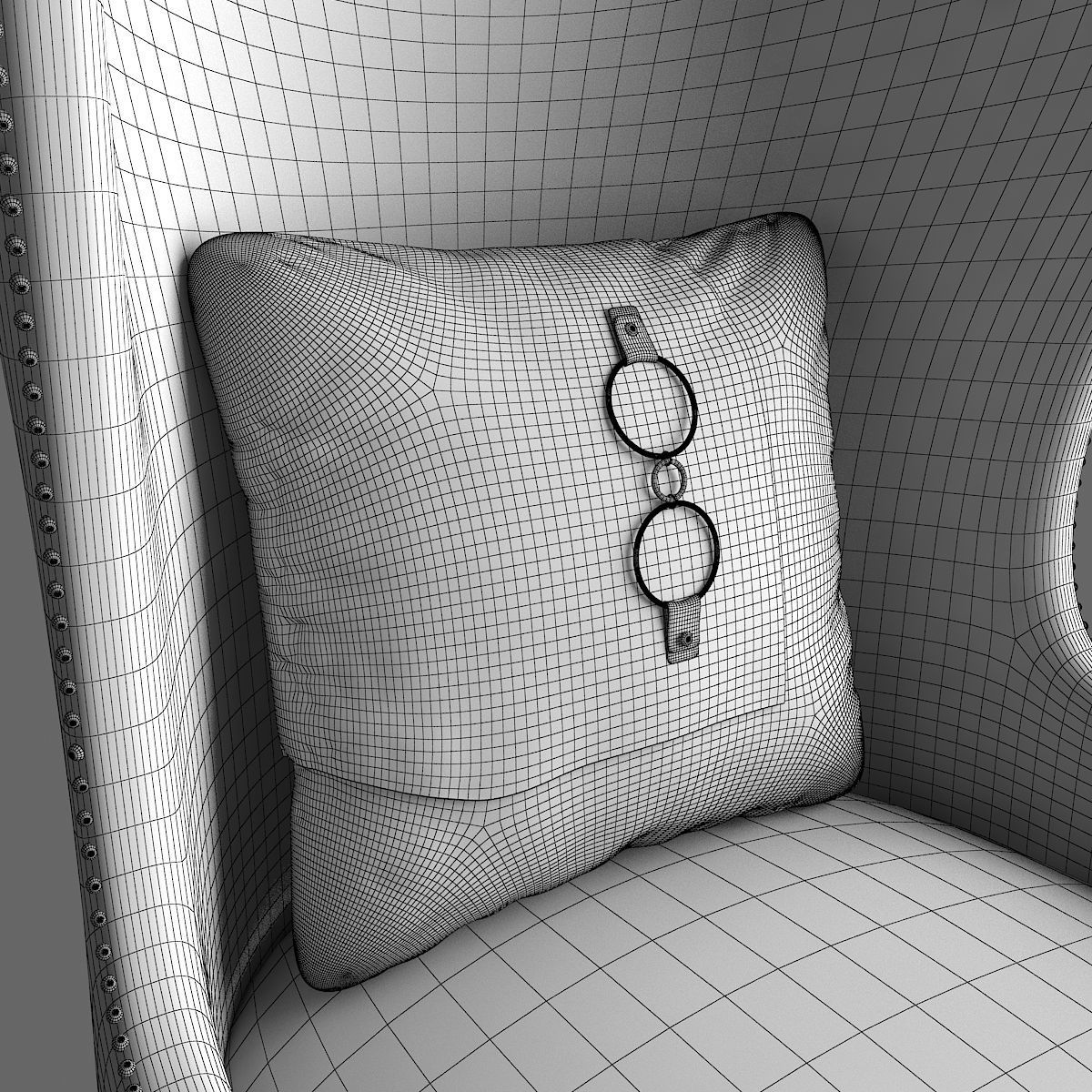 Armchair Classic 3D model_10