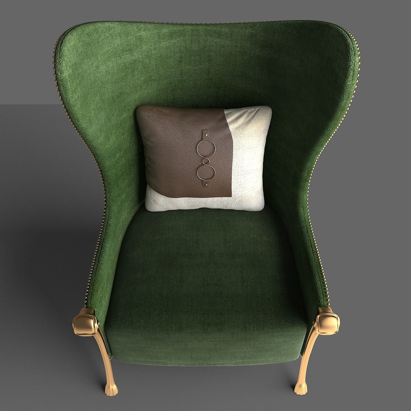 Armchair Classic 3D model_5