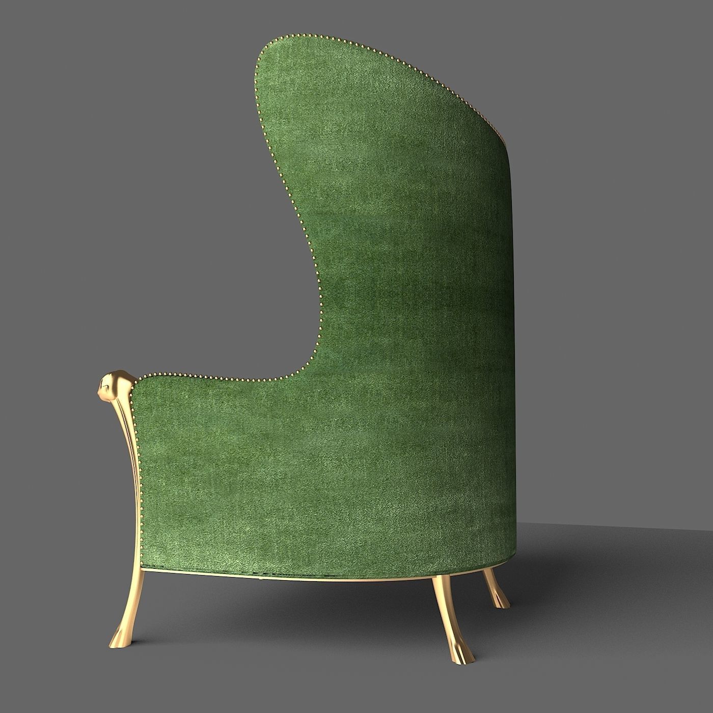 Armchair Classic 3D model_4