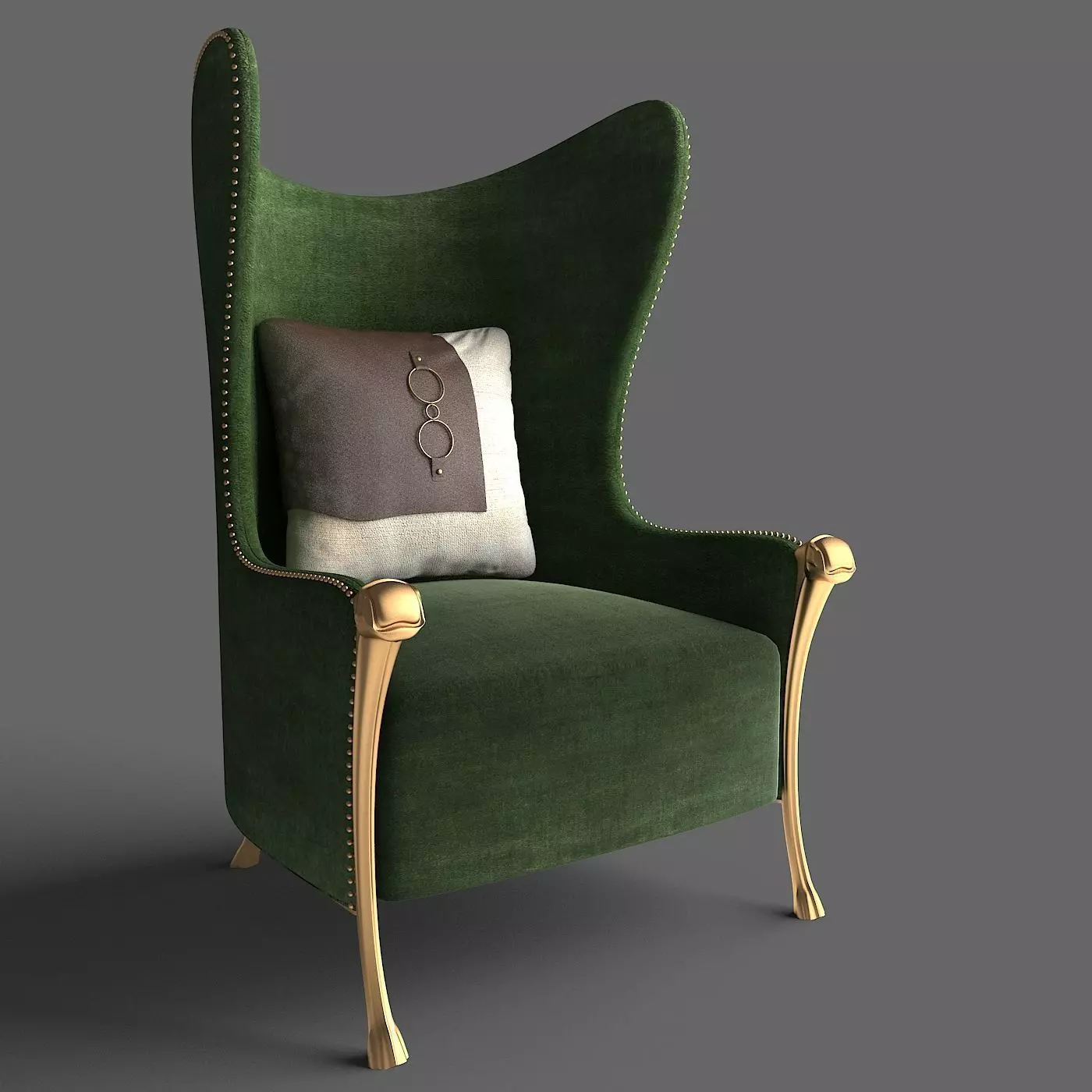 Armchair Classic 3D model_0