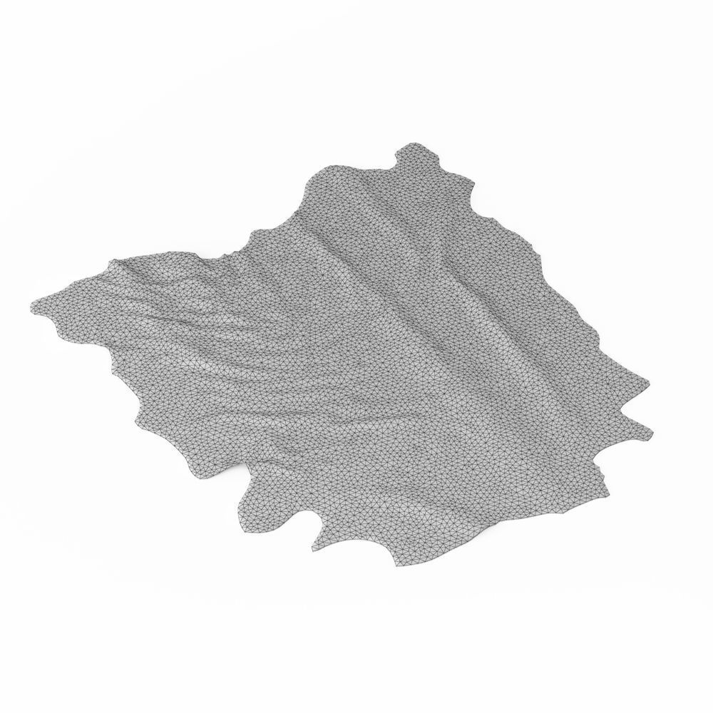 Green Cow Hide Rug 3D model_5