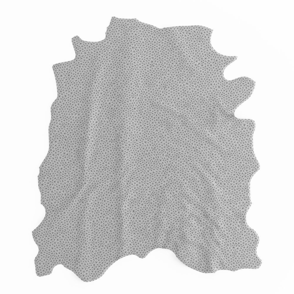 Green Cow Hide Rug 3D model_4