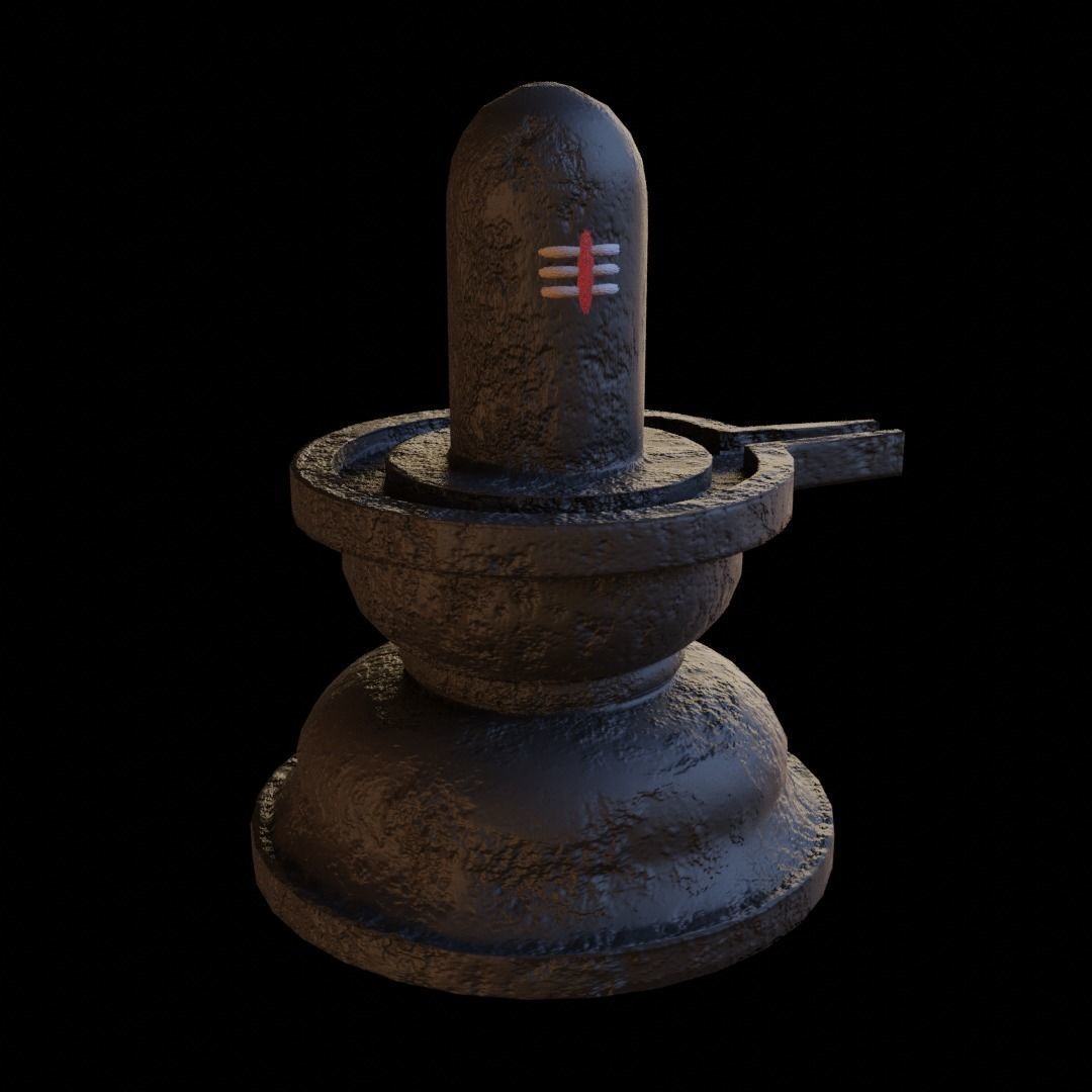 Shivling statue of lord shiva Low-poly 3D model_4
