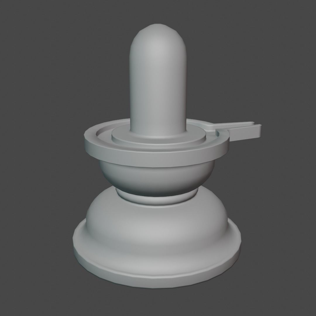 Shivling statue of lord shiva Low-poly 3D model_3