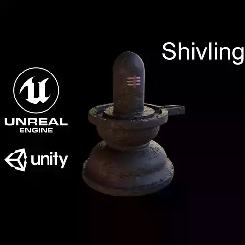 Shivling statue of lord shiva Low-poly 3D model
