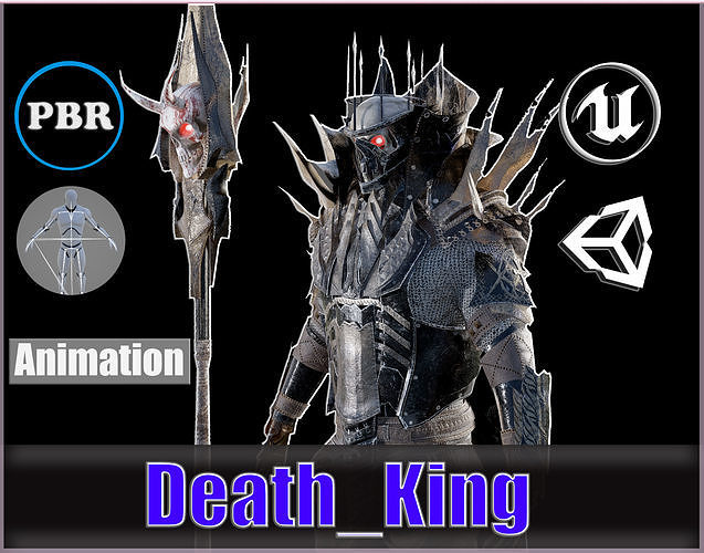 King of Darkness Low-poly 3D model