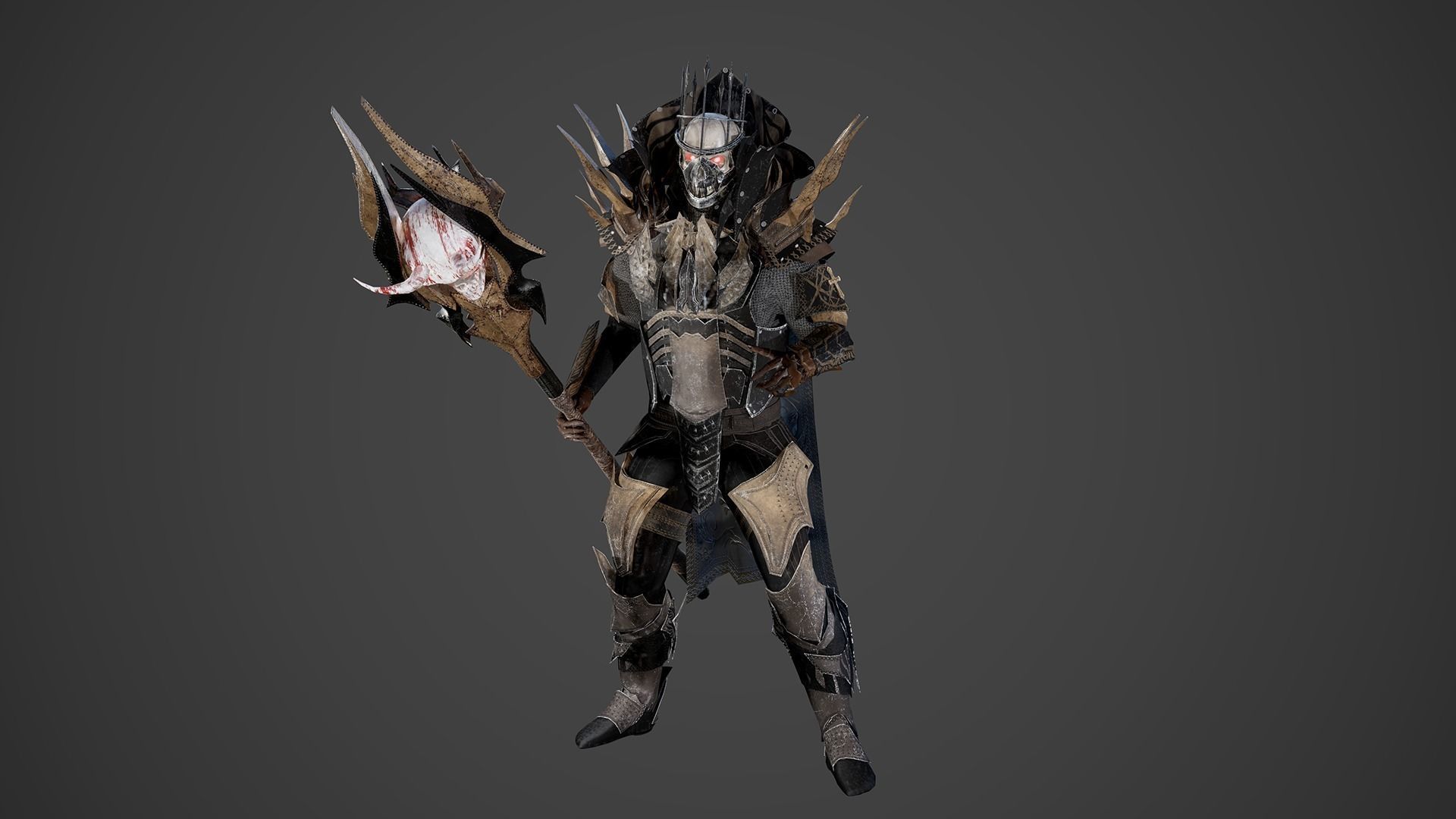 King of Darkness Low-poly 3D model_16