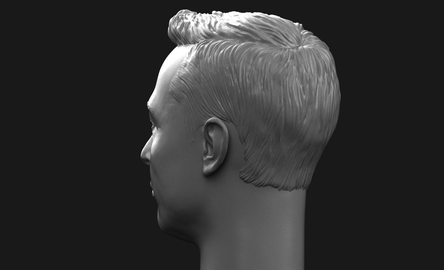 Elon Musk Head 3D print model_5