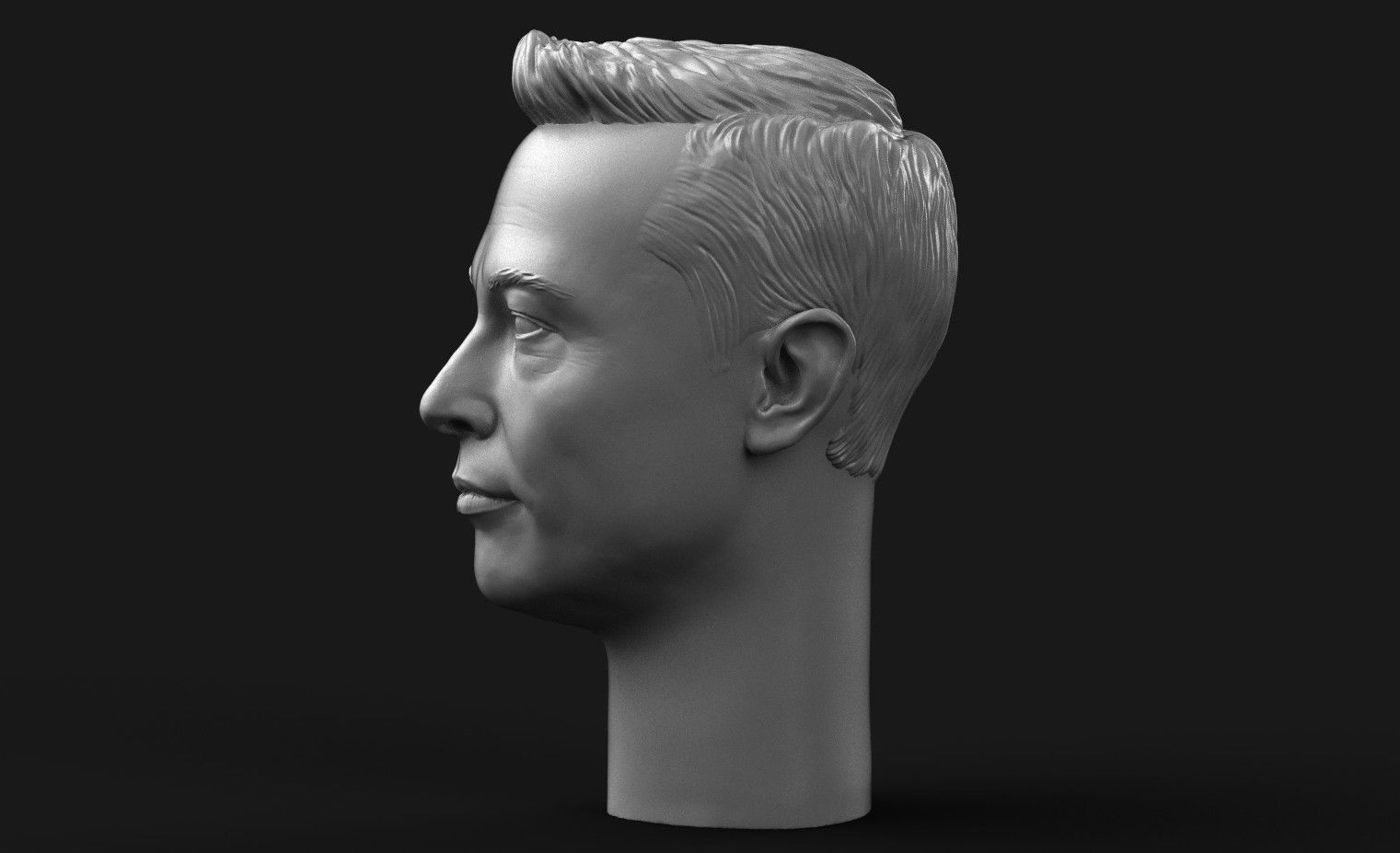 Elon Musk Head 3D print model_3