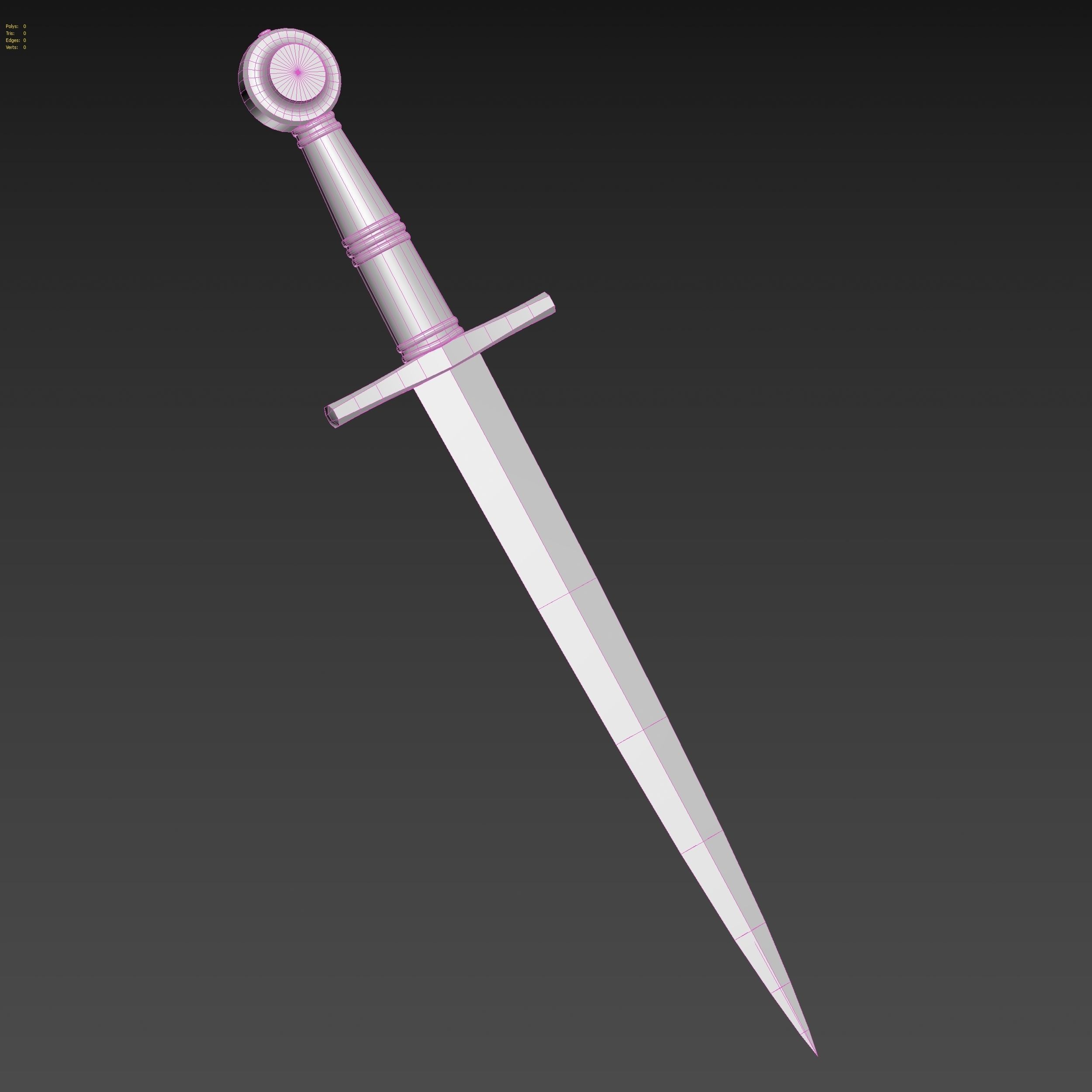Medieval Dagger for Games and Cinematics 07 Free low-poly 3D model_15