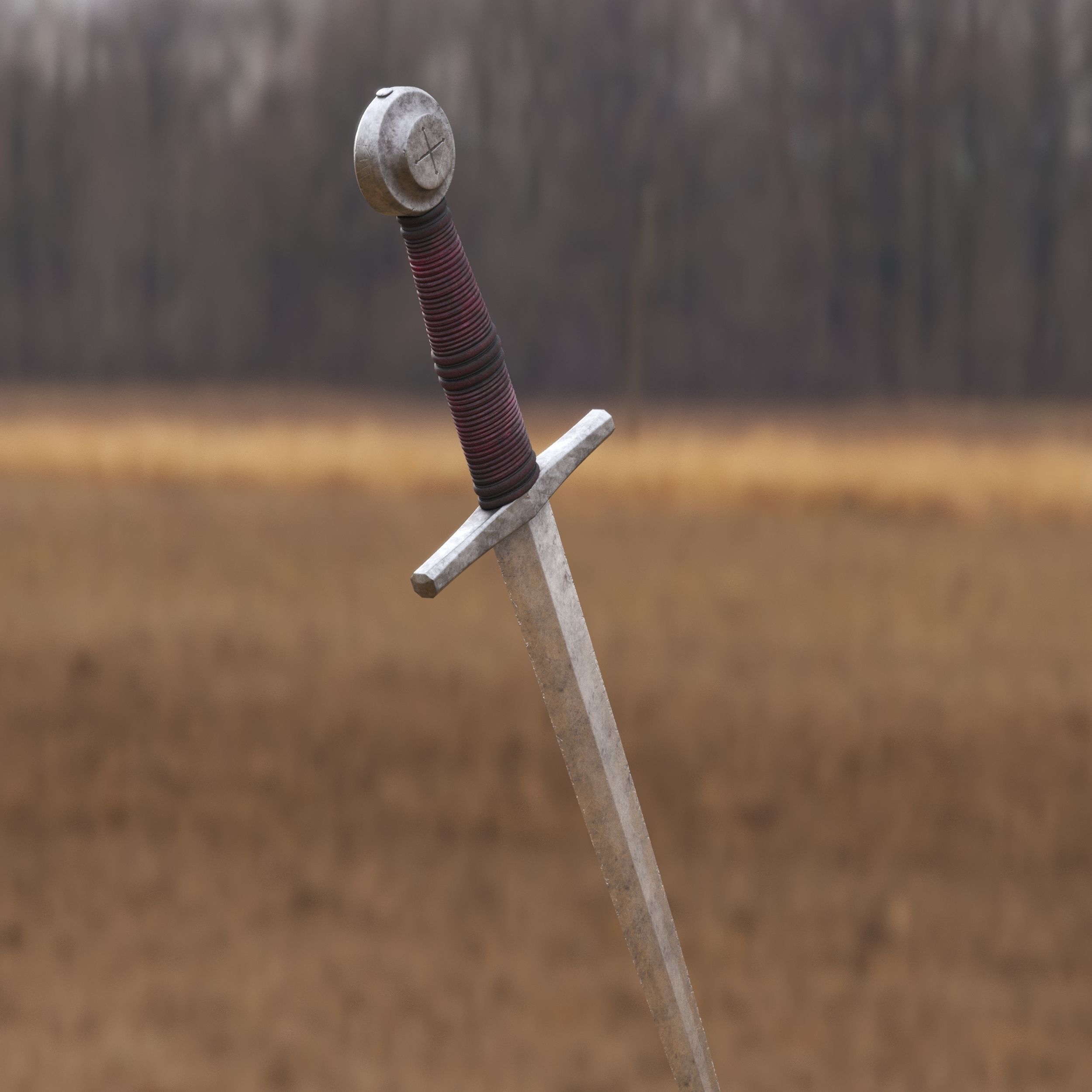 Medieval Dagger for Games and Cinematics 07 Free low-poly 3D model_9