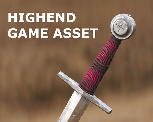 Medieval Dagger for Games and Cinematics 07 Free low-poly 3D model