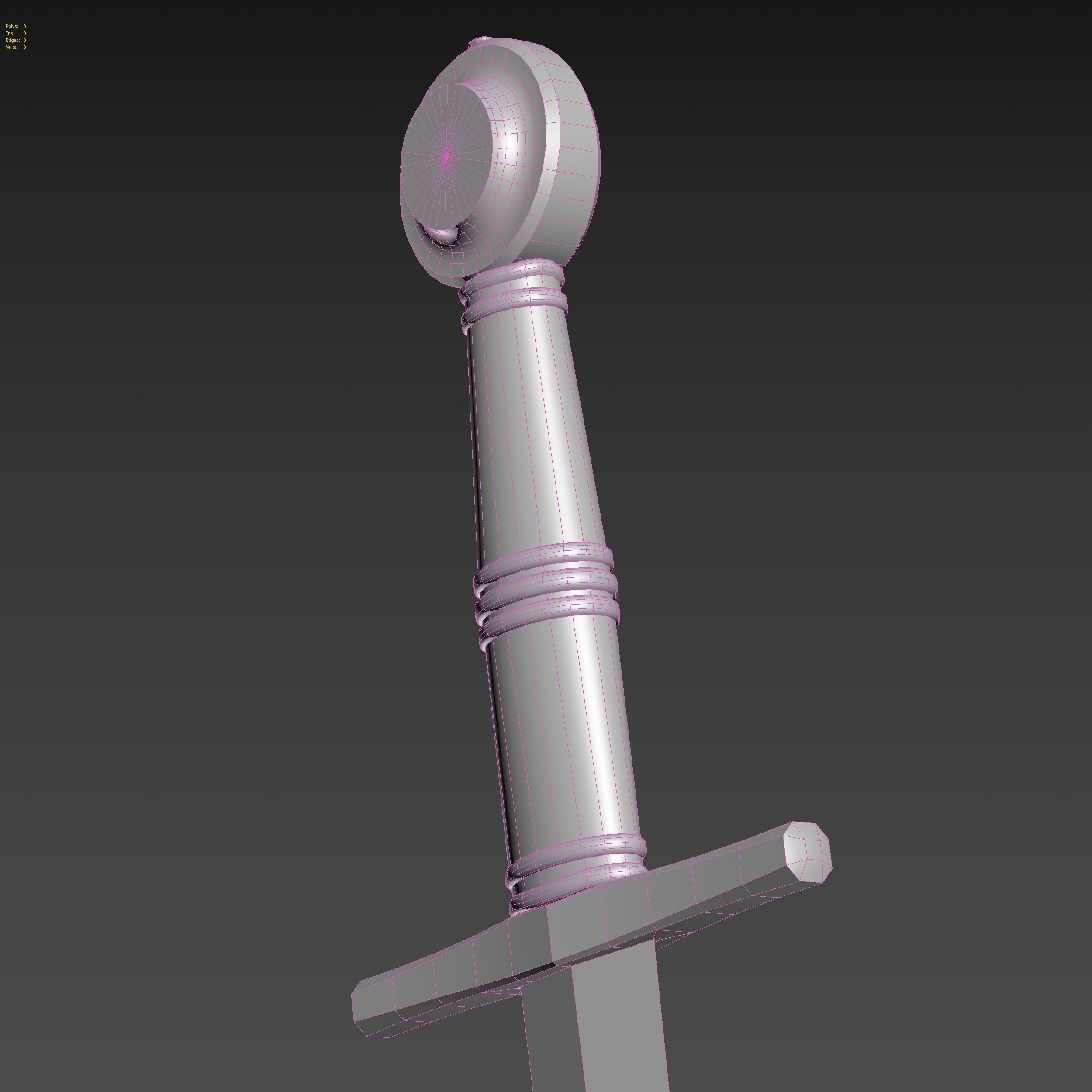 Medieval Dagger for Games and Cinematics 07 Free low-poly 3D model_17