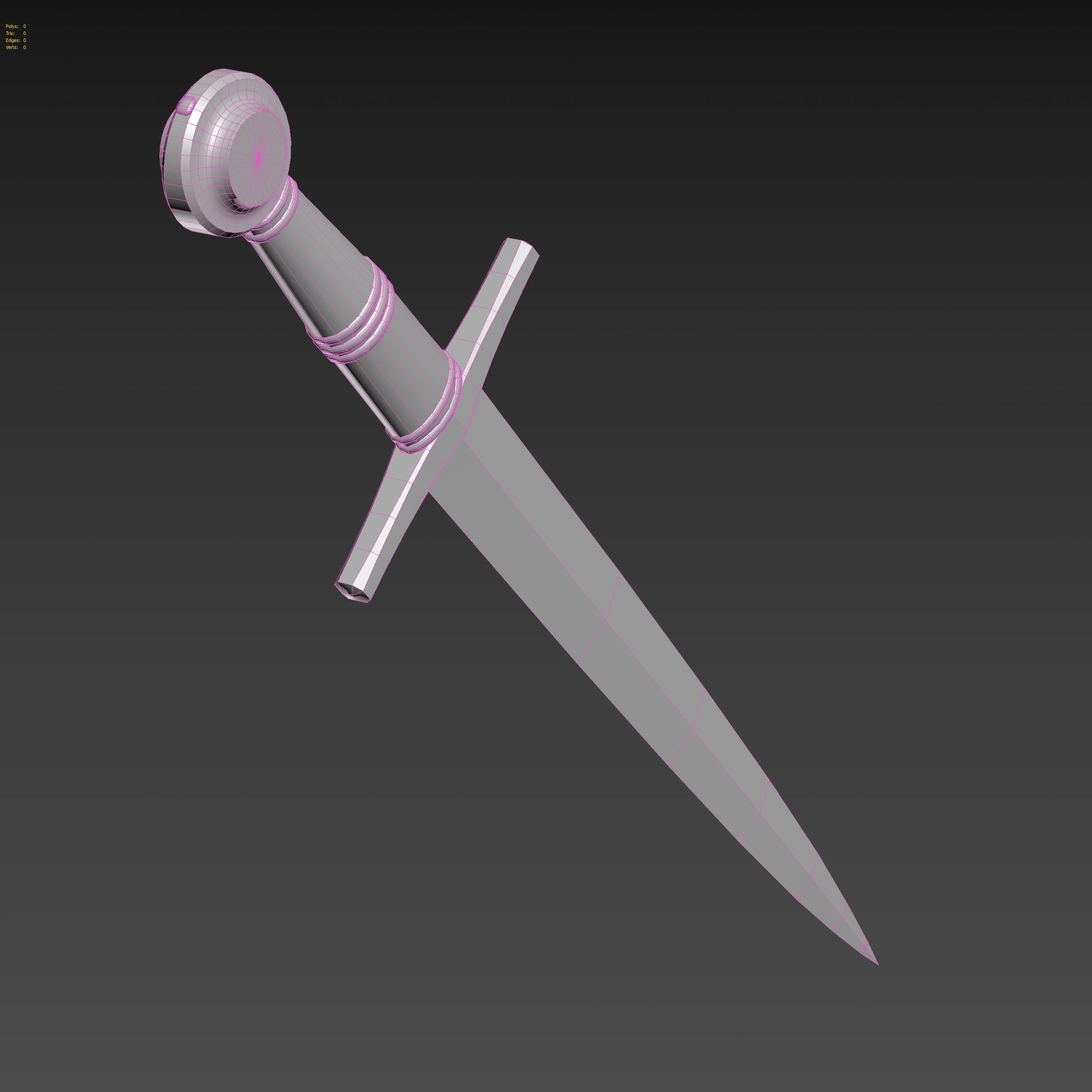 Medieval Dagger for Games and Cinematics 07 Free low-poly 3D model_16