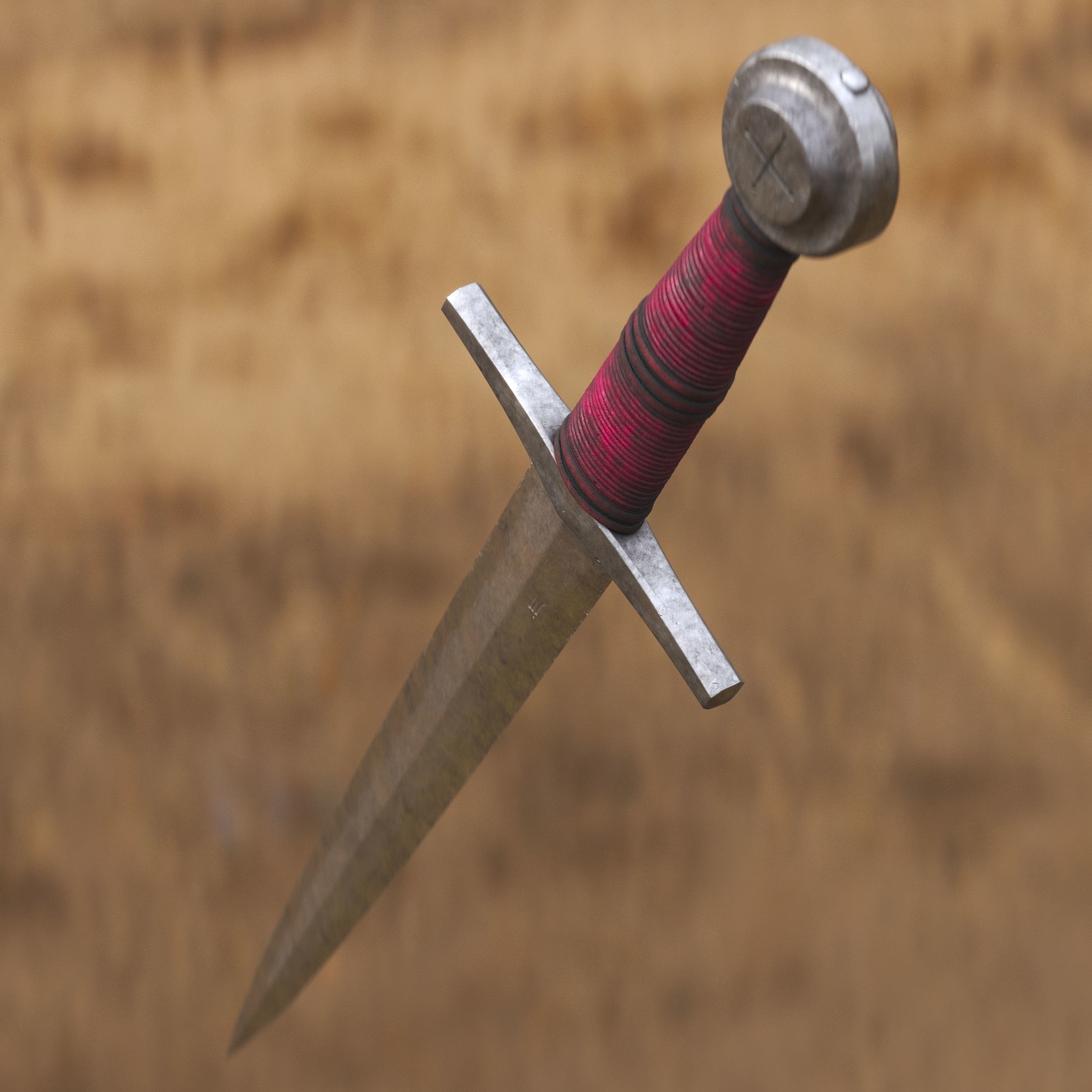 Medieval Dagger for Games and Cinematics 07 Free low-poly 3D model_4