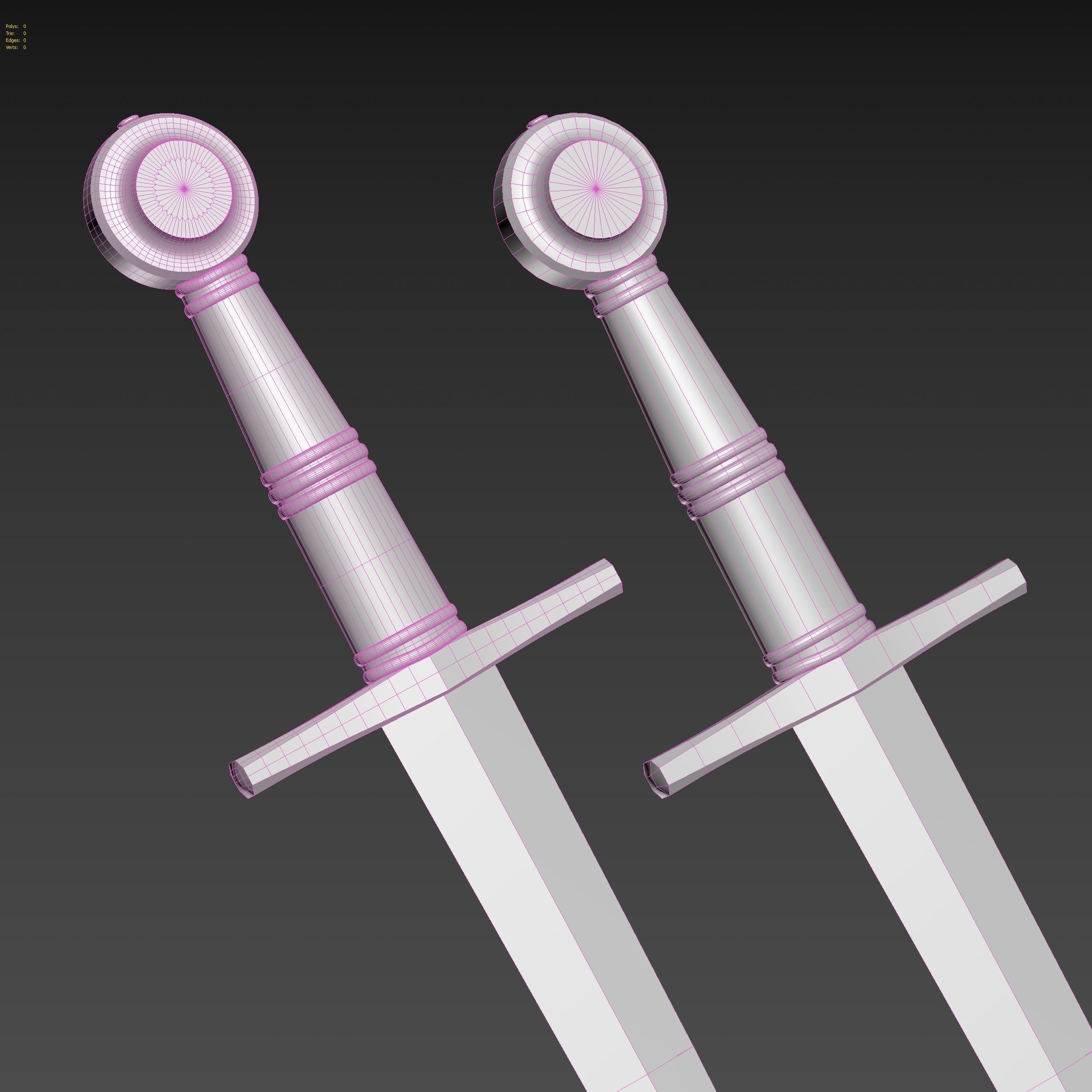Medieval Dagger for Games and Cinematics 07 Free low-poly 3D model_14