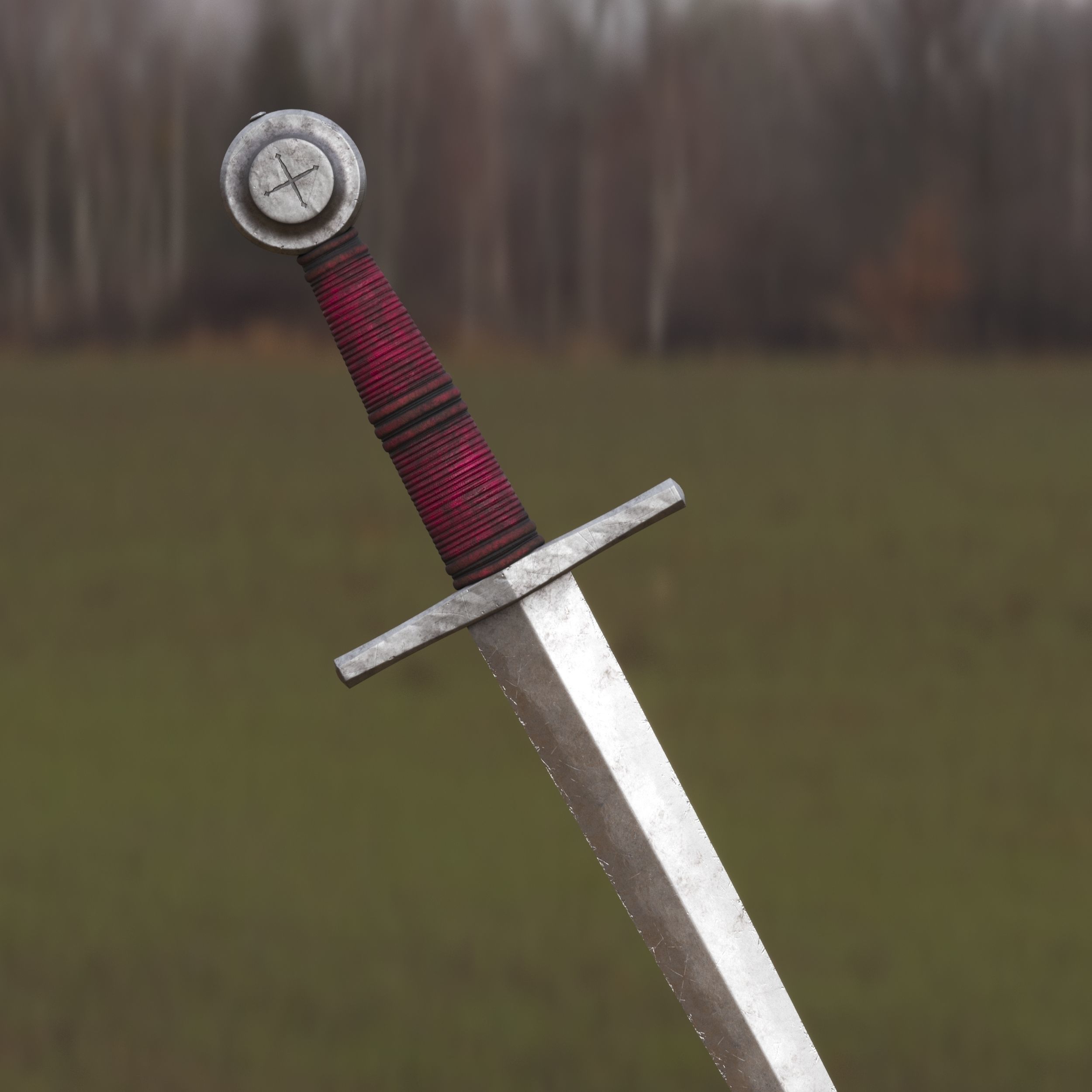 Medieval Dagger for Games and Cinematics 07 Free low-poly 3D model_10