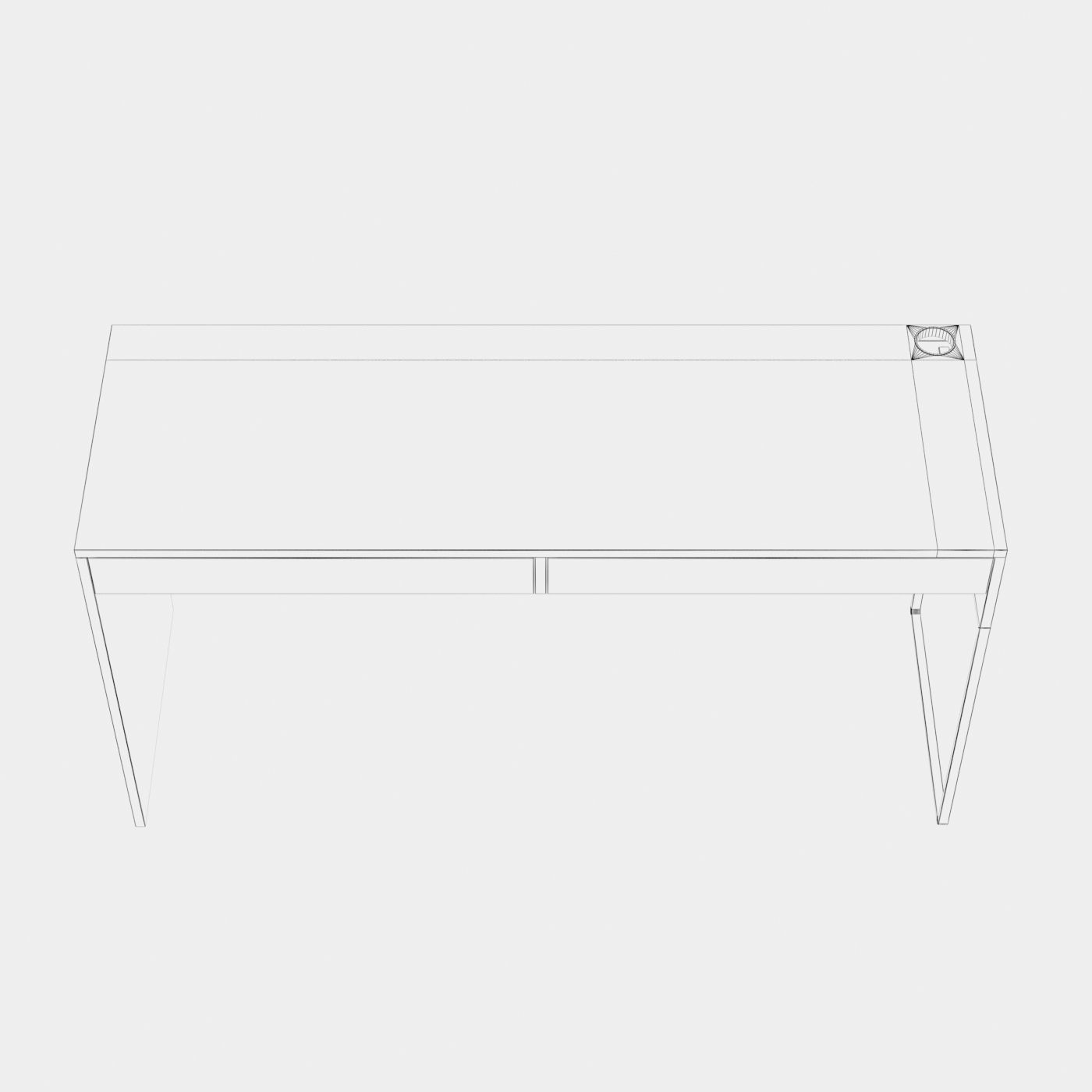 MICKE 142 table 2 colors 3D model_7