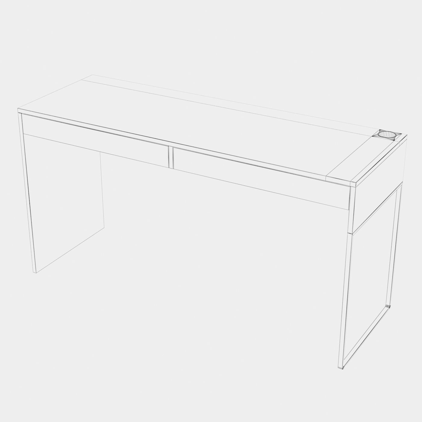 MICKE 142 table 2 colors 3D model_4