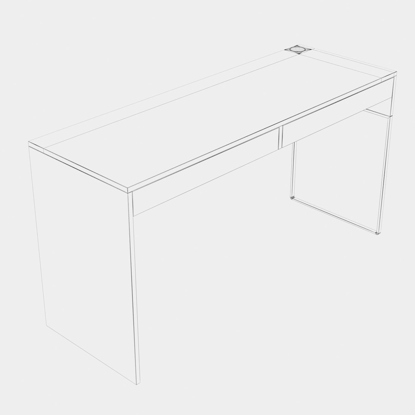 MICKE 142 table 2 colors 3D model_5