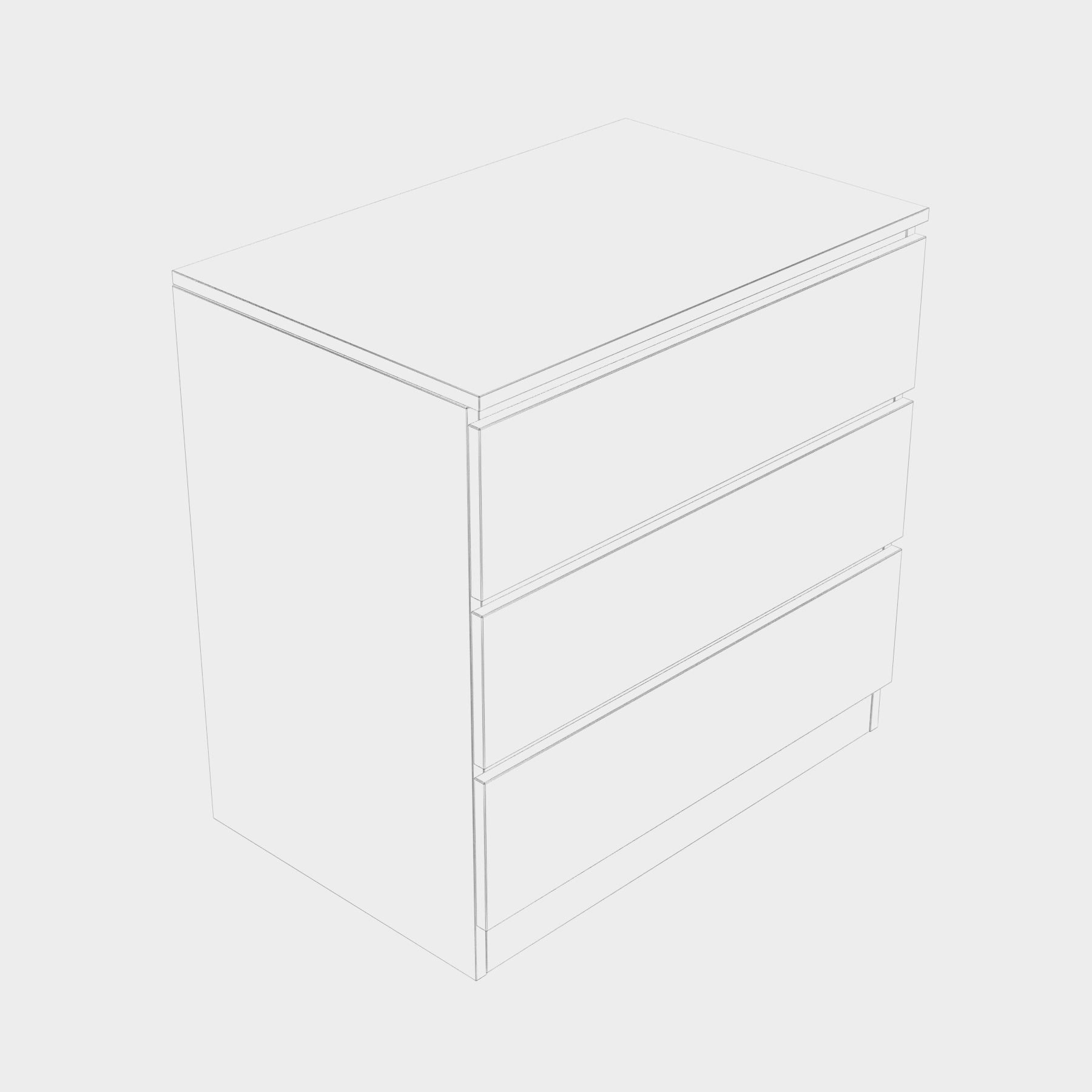 malm 2 colors 3D model_4