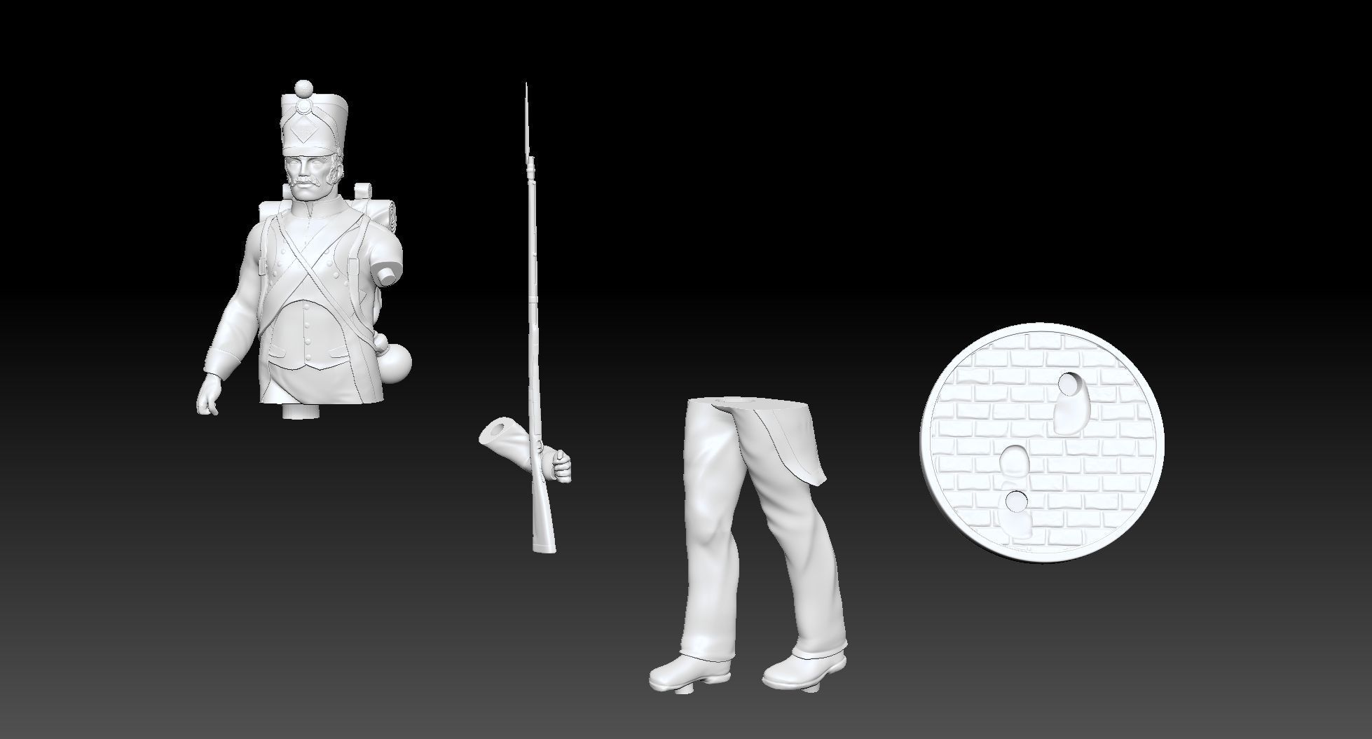 French Grande Armee Soldier  3D print model_4