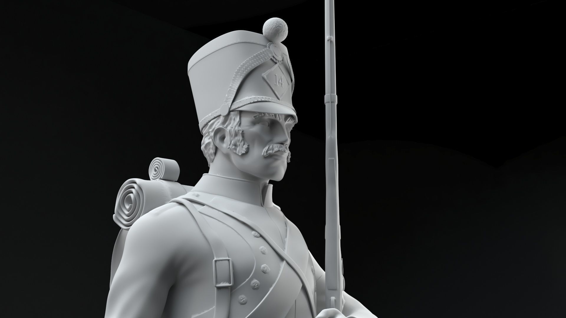 French Grande Armee Soldier  3D print model_1