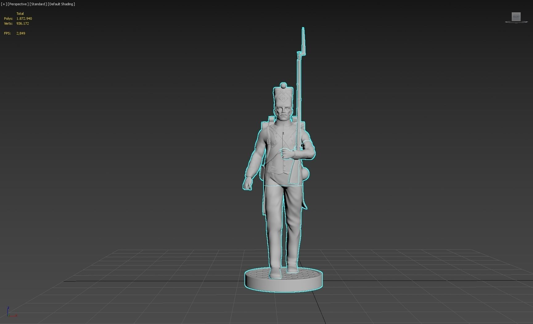 French Grande Armee Soldier  3D print model_3