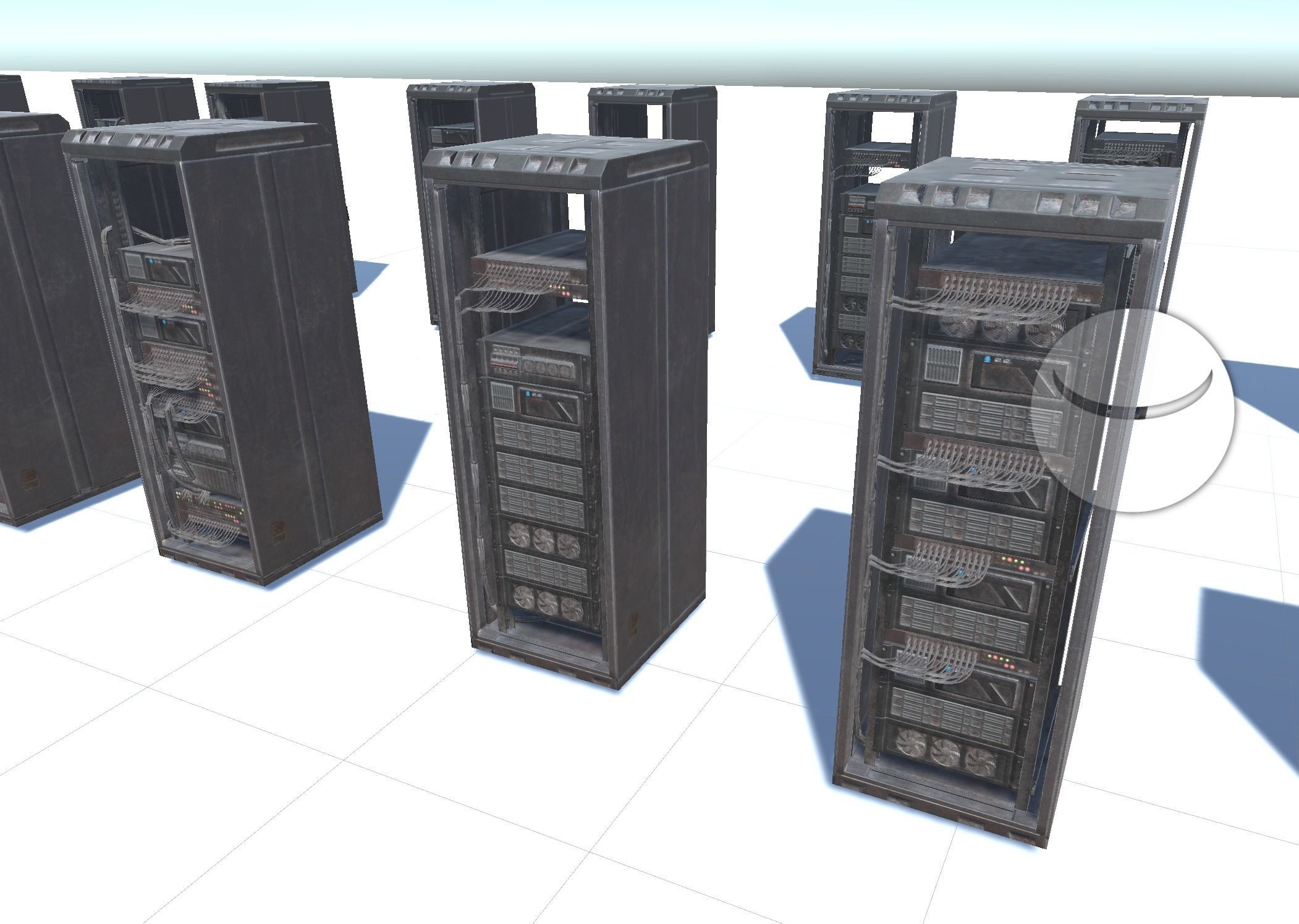 Server pack Low-poly 3D model_5