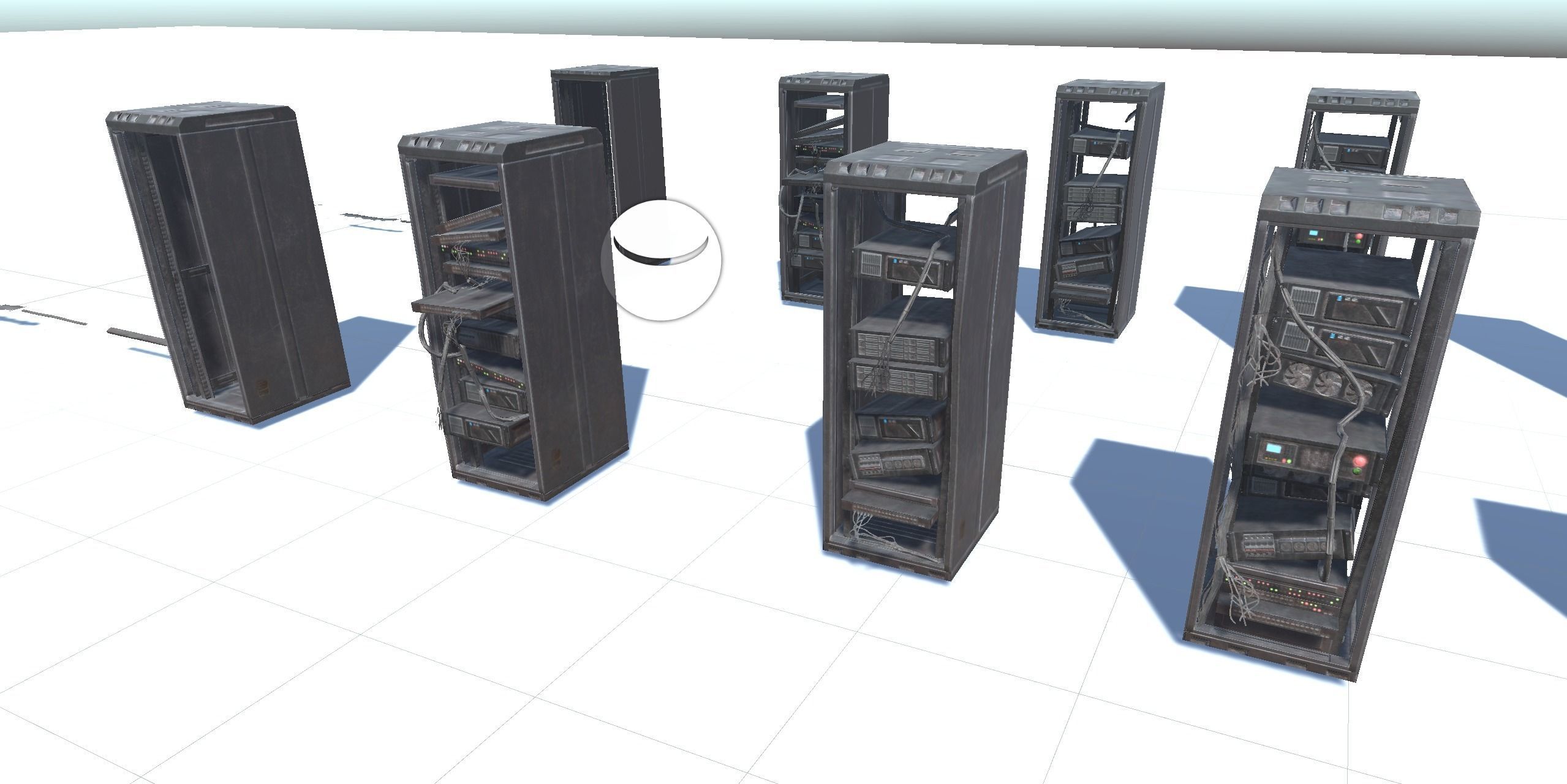 Server pack Low-poly 3D model_6