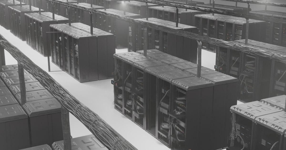 Server pack Low-poly 3D model_2