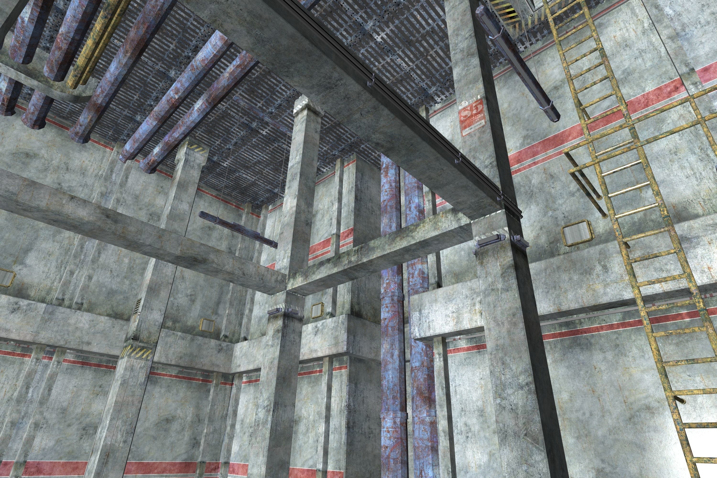 Game Environment Interior Low-poly 3D model_18