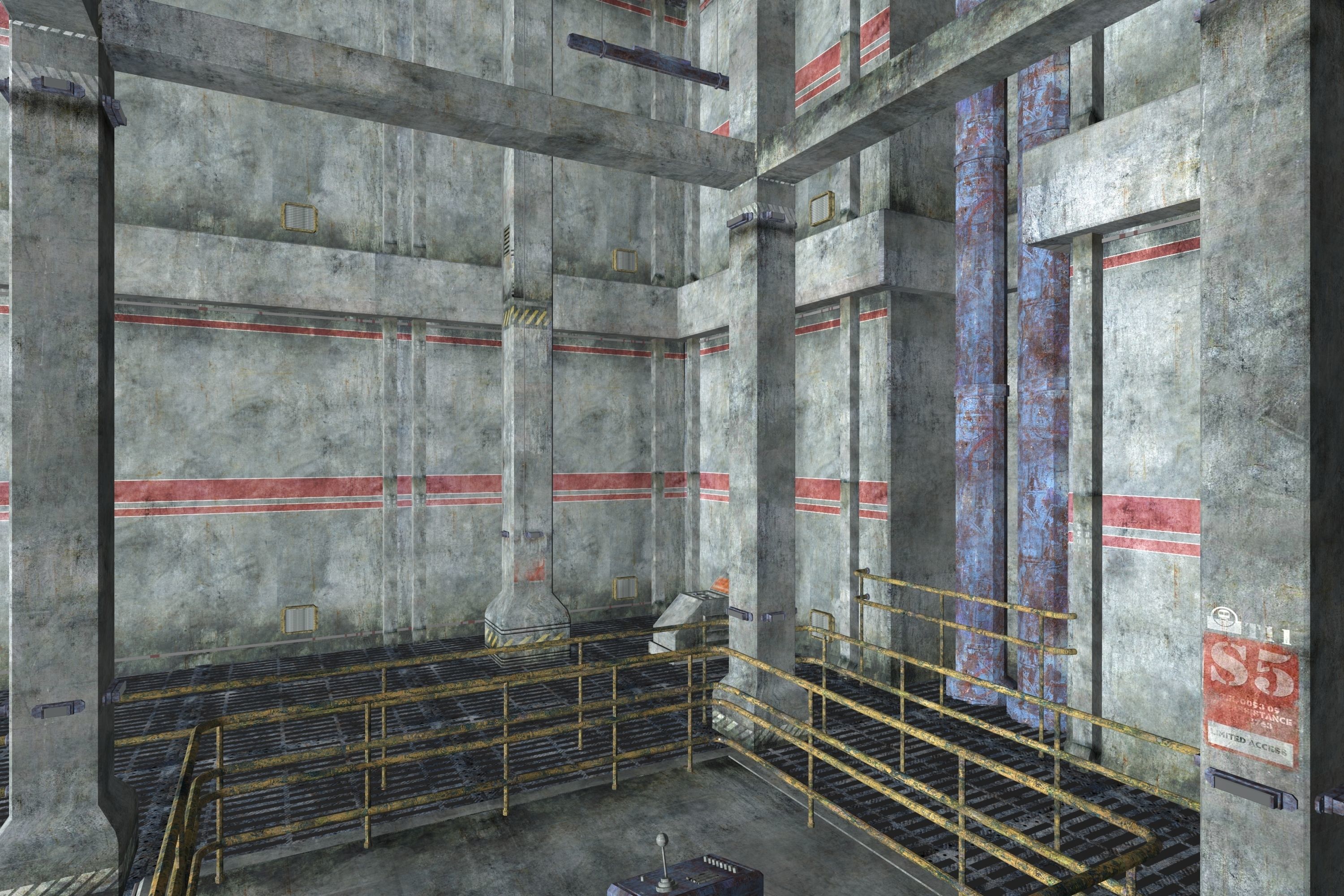 Game Environment Interior Low-poly 3D model_8