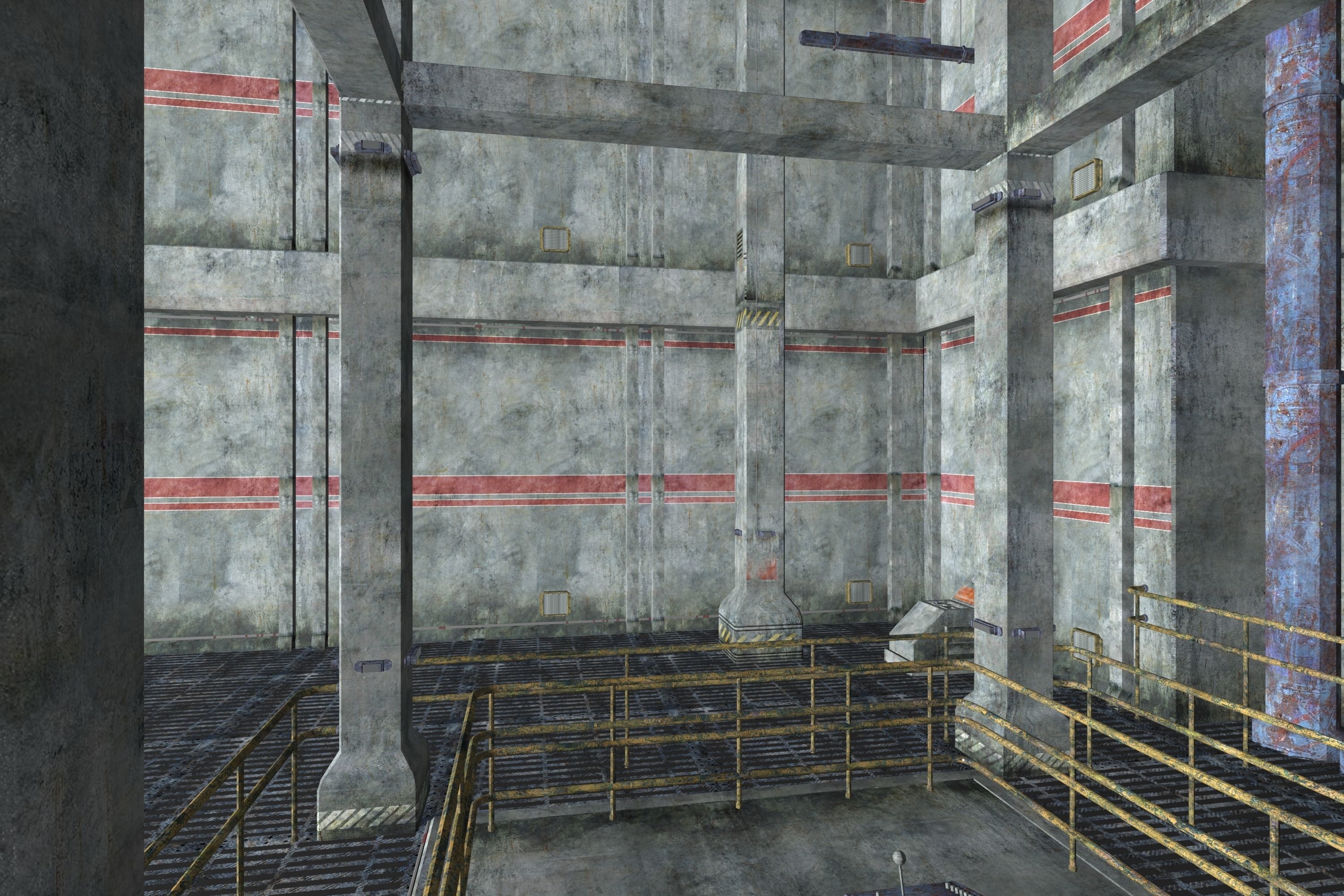 Game Environment Interior Low-poly 3D model_10