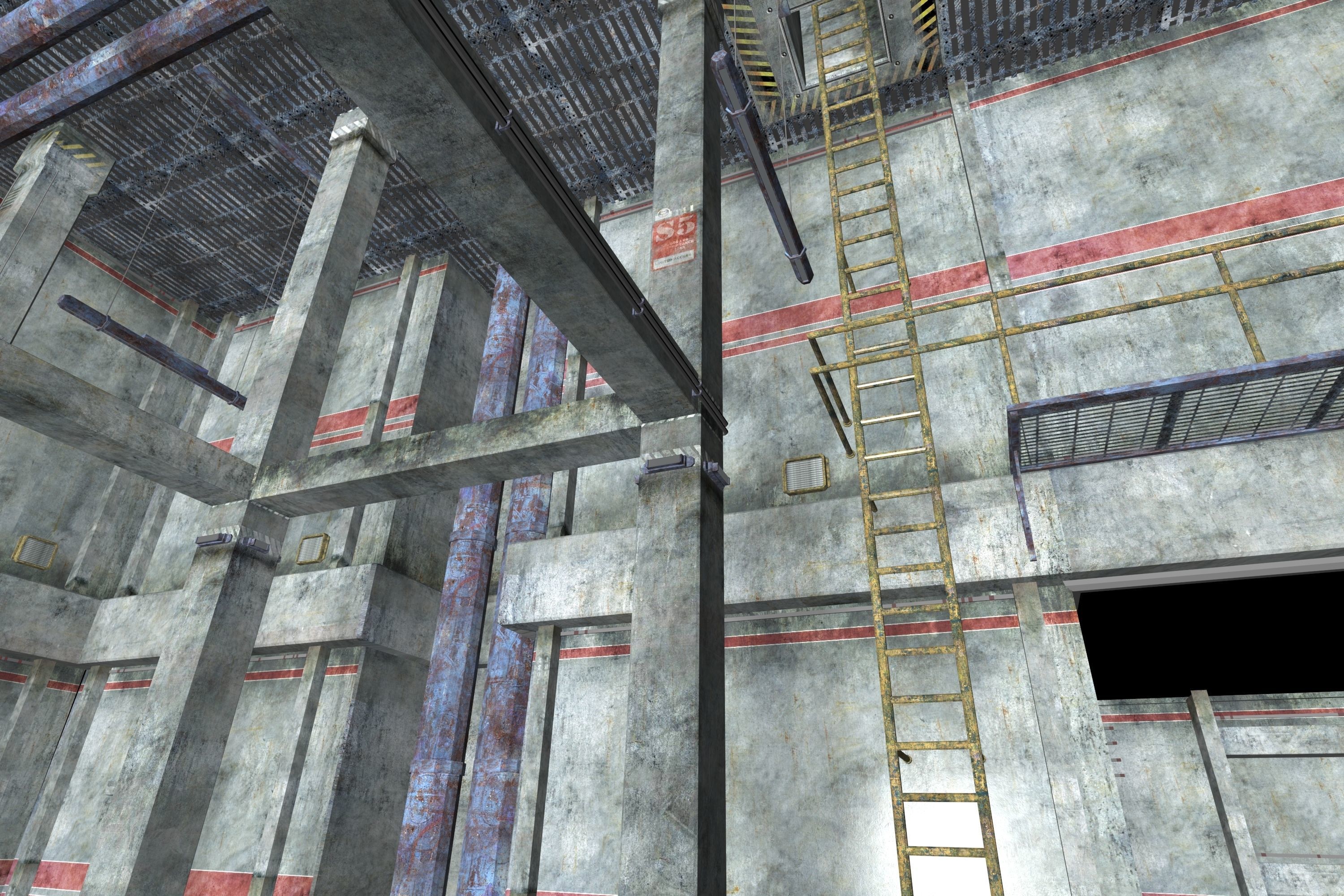 Game Environment Interior Low-poly 3D model_17