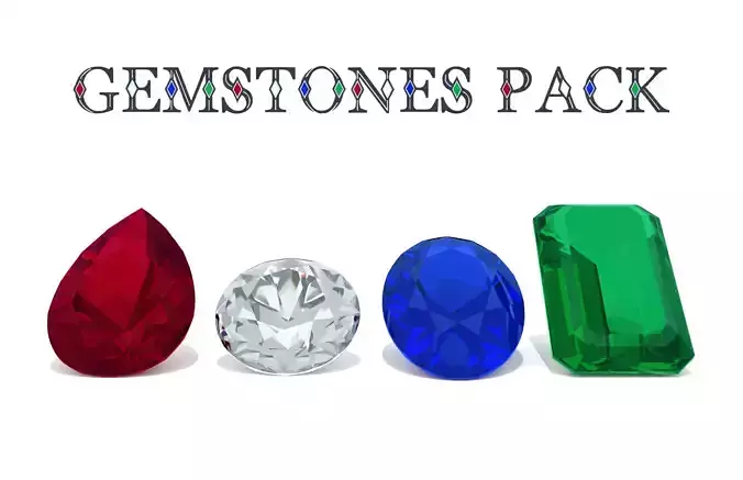 Gemstones PACK 3D Model Collection
