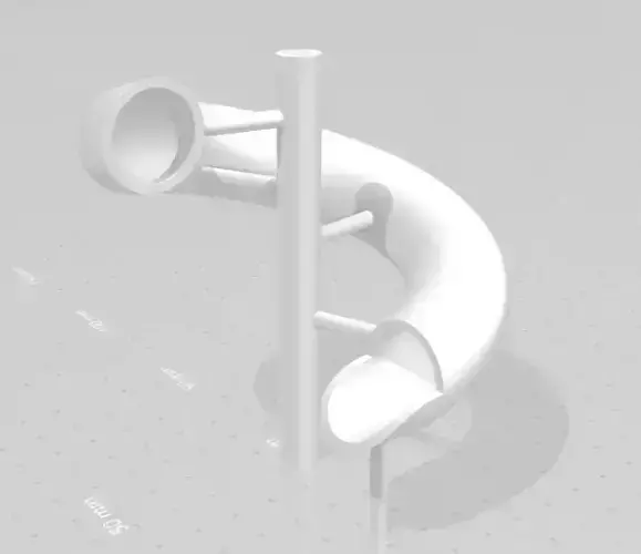 Simple water slide design 3D print model
