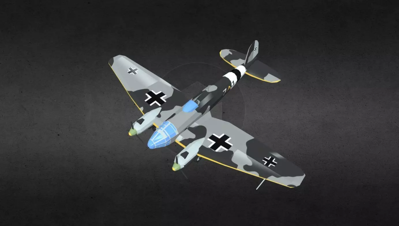 heinkel-he-111 luftwaffe bf Low-poly 3D model_0