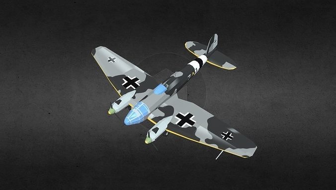 heinkel-he-111 luftwaffe bf Low-poly 3D model