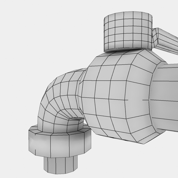 Tap model rusty water with handle Free low-poly 3D model_8